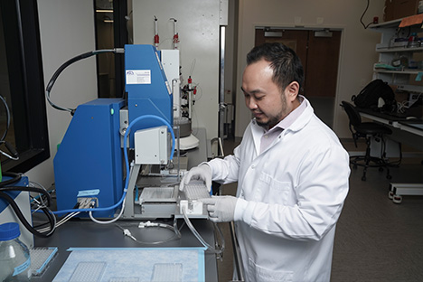 Helix BioStructures scientist at work