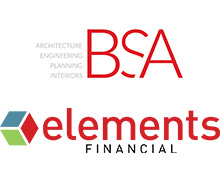 Logos for BSA LifeStructures and Elements Financial