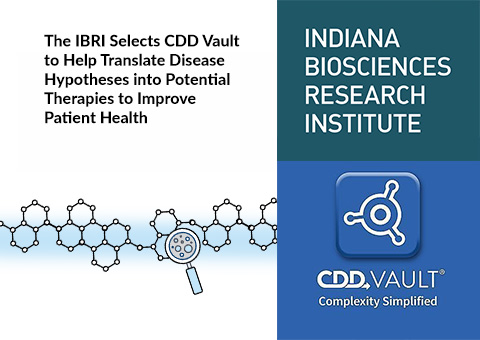 CDD Vault and IBRI logos with magnifying glass and molecules